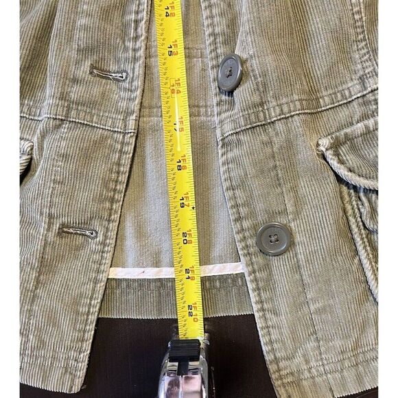 Aeropostale Limited Edition Corduroy Jacket Women's Size Large Light Green - Picture 9 of 10